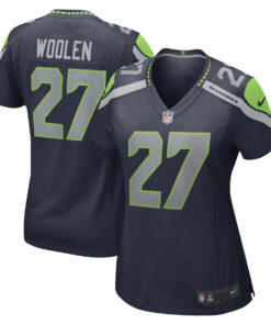 Tariq Woolen Seattle 27 Seahawks Women Game Jersey - College Navy JS5028 nicesnker