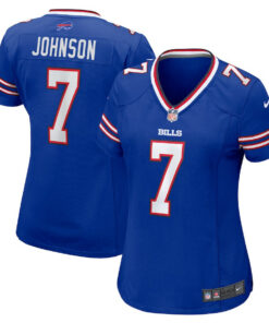 Taron Johnson 7 Buffalo Bills Women Game Jersey - Royal JS2213 nicesnker