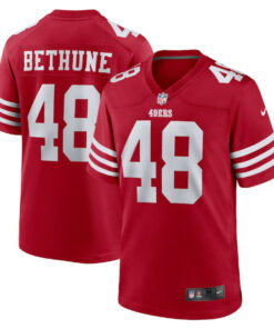 Tatum Bethune 48 San Francisco 49ers Game Men Jersey - Scarlet JS8885 nicesnker