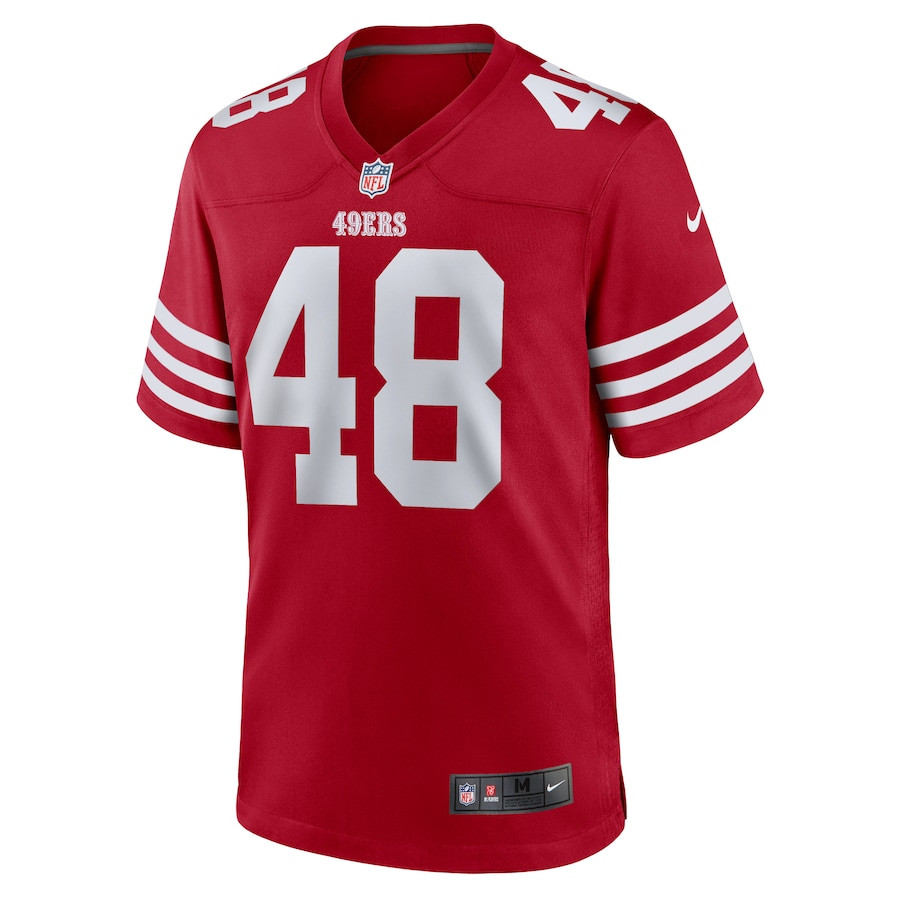 Tatum Bethune 48 San Francisco 49ers Game Men Jersey - Scarlet JS8885 nicesnker - Image 2