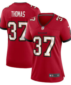 Tavierre Thomas 37 Tampa Bay Buccaneers Women's Game Jersey - Red JS7846 nicesnker