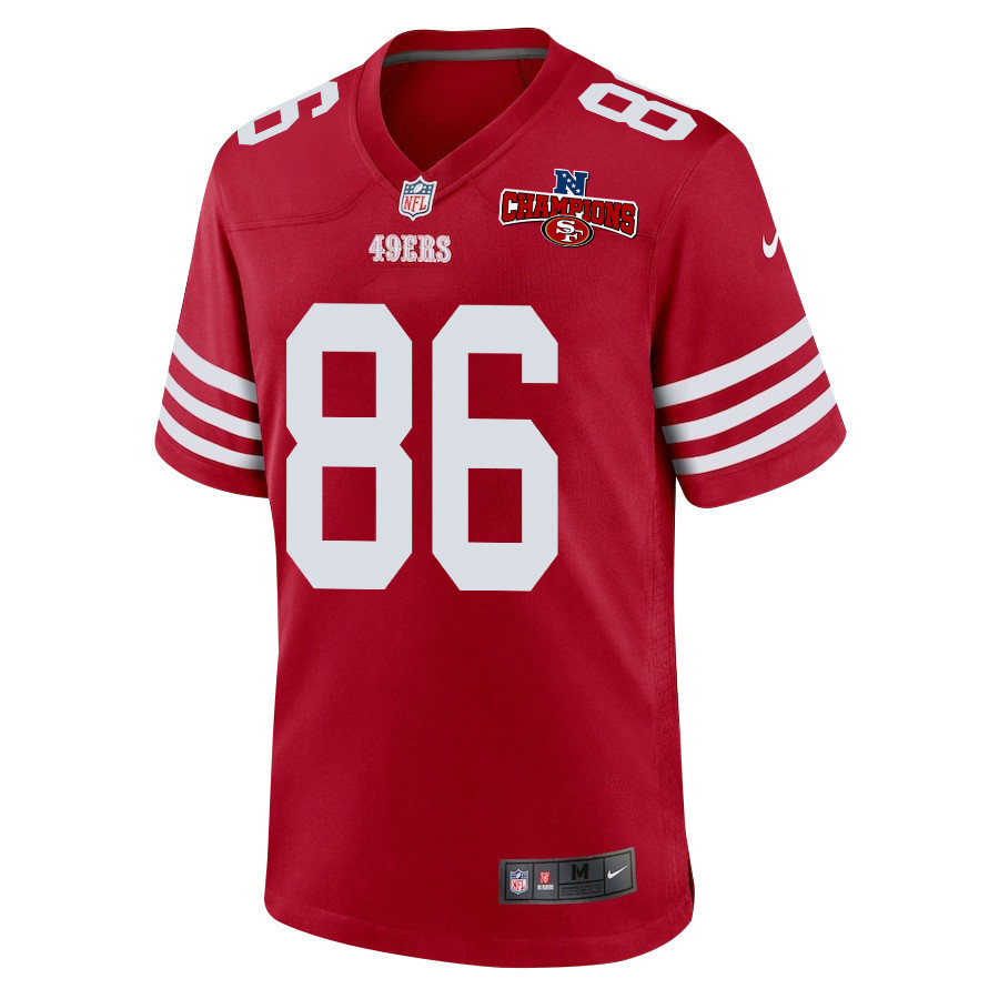 Tay Martin 86 San Francisco 49ers NFC Champions Patch Game Men Jersey - Scarlet JS5546 nicesnker - Image 2