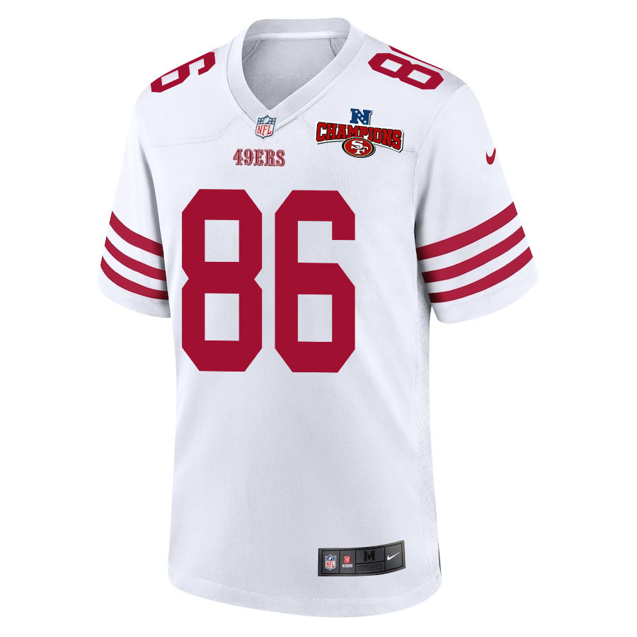 Tay Martin 86 San Francisco 49ers NFC Champions Patch Game Men Jersey - White JS6811 nicesnker - Image 2