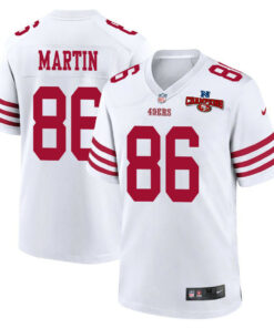 Tay Martin 86 San Francisco 49ers NFC Champions Patch Game Men Jersey - White JS6811 nicesnker