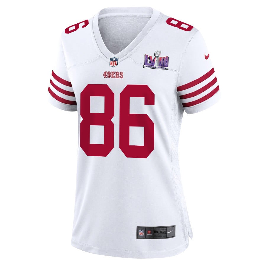 Tay Martin 86 San Francisco 49ers Super Bowl LVIII Patch Game Women Jersey - White JS9326 nicesnker - Image 2
