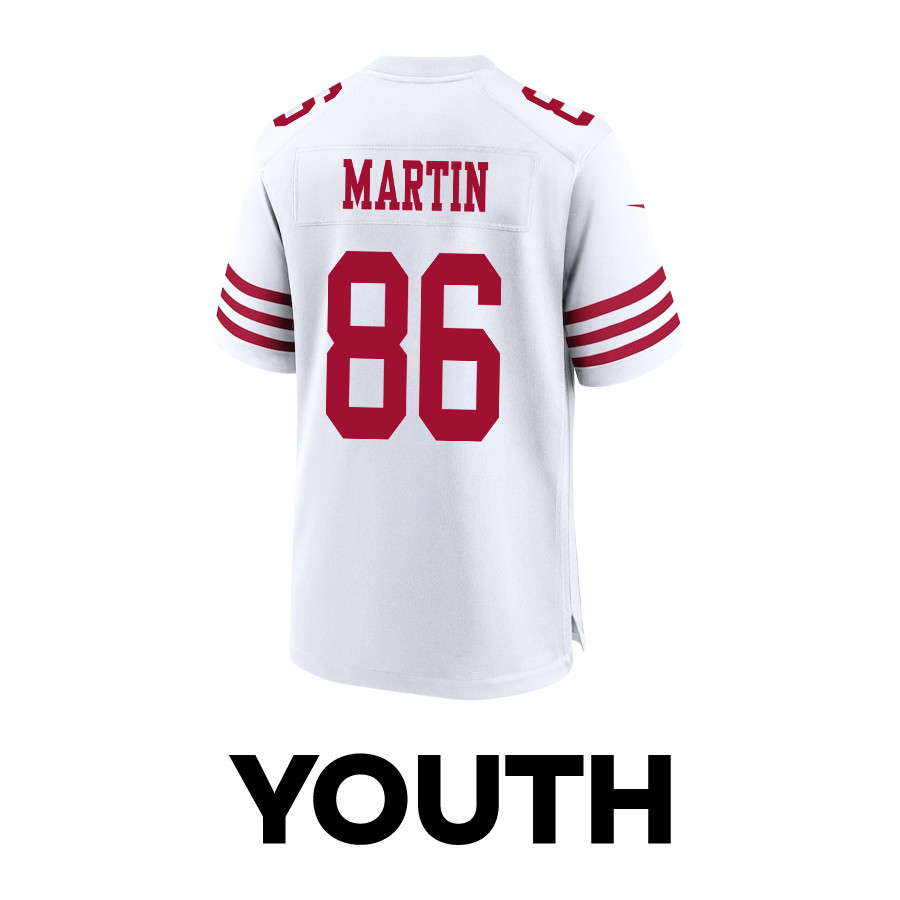 Tay Martin 86 San Francisco 49ers Super Bowl LVIII Patch Game YOUTH Jersey - White JS4689 nicesnker - Image 3
