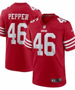 Taybor Pepper 46 San Francisco 49ers Game Men Jersey - Scarlet JS7881 nicesnker