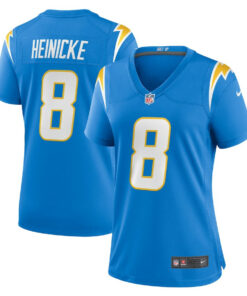 Taylor Heinicke 8 Los Angeles Chargers Women's Game Jersey - Powder Blue JS2996 nicesnker