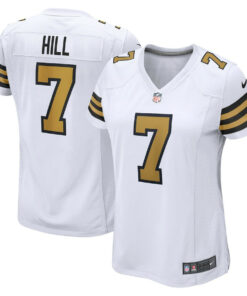 Taysom Hill 7 New Orleans Saints Women Alternate Game Jersey - White JS2428 nicesnker