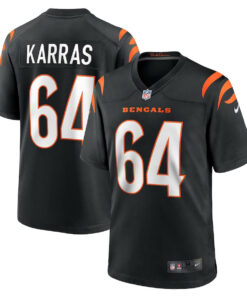 Ted Karras 64 Cincinnati Bengals Team Game Men Jersey - Black JS1213 nicesnker
