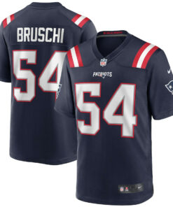 Tedy Bruschi 54 New England Patriots Men Game Retired Jersey - Navy JS4367 nicesnker