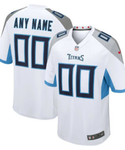 Tennessee Titans Men Custom Game Jersey - White JS5010 nicesnker