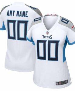 Tennessee Titans Women Custom Game Jersey - White JS9129 nicesnker