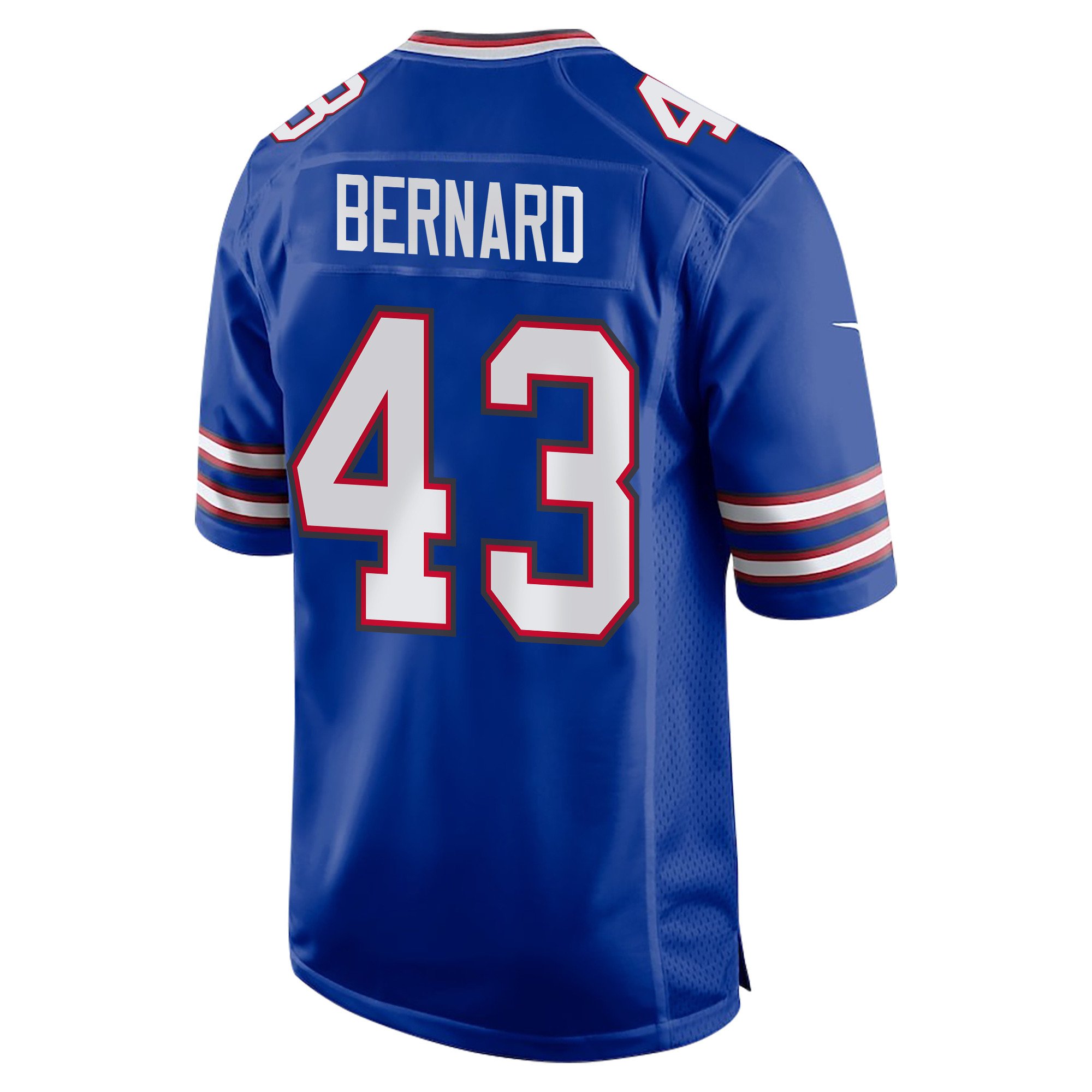 Terrel Bernard 43 Buffalo Bills Super Bowl LIX Champions Patch 'New Orleans - Where Passion Ignites' EMBROIDERED Game Men Jersey - Royal JS5029 nicesnker - Image 2