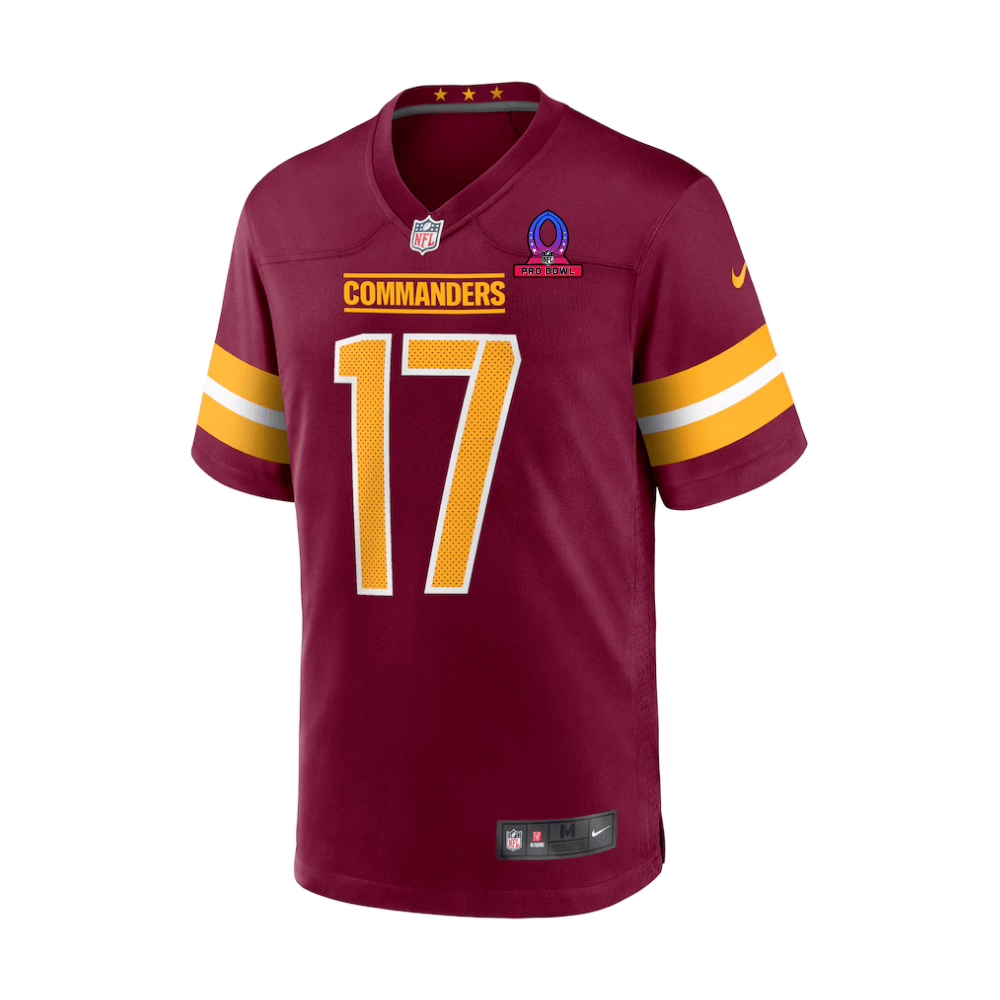 Terry McLaurin 17 Washington Commanders 2025 Pro Bowl Patch Game Men Jersey - Burgundy JS7679 nicesnker - Image 2