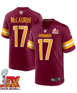 Terry McLaurin #17 Washington Commanders Super Bowl LIX Jersey - Men's - Burgundy JS6756 nicesnker