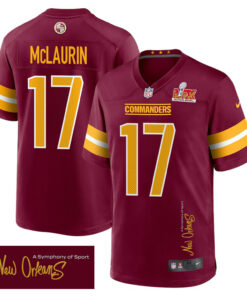 Terry McLaurin 17 Washington Commanders Super Bowl LIX 'New Orleans - A Symphony of Sport' EMBROIDERED Game Men Jersey - Burgundy JS4985 nicesnker