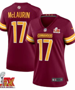 Terry McLaurin #17 Washington Commanders Super Bowl LIX Women's Jersey - Burgundy JS7502 nicesnker