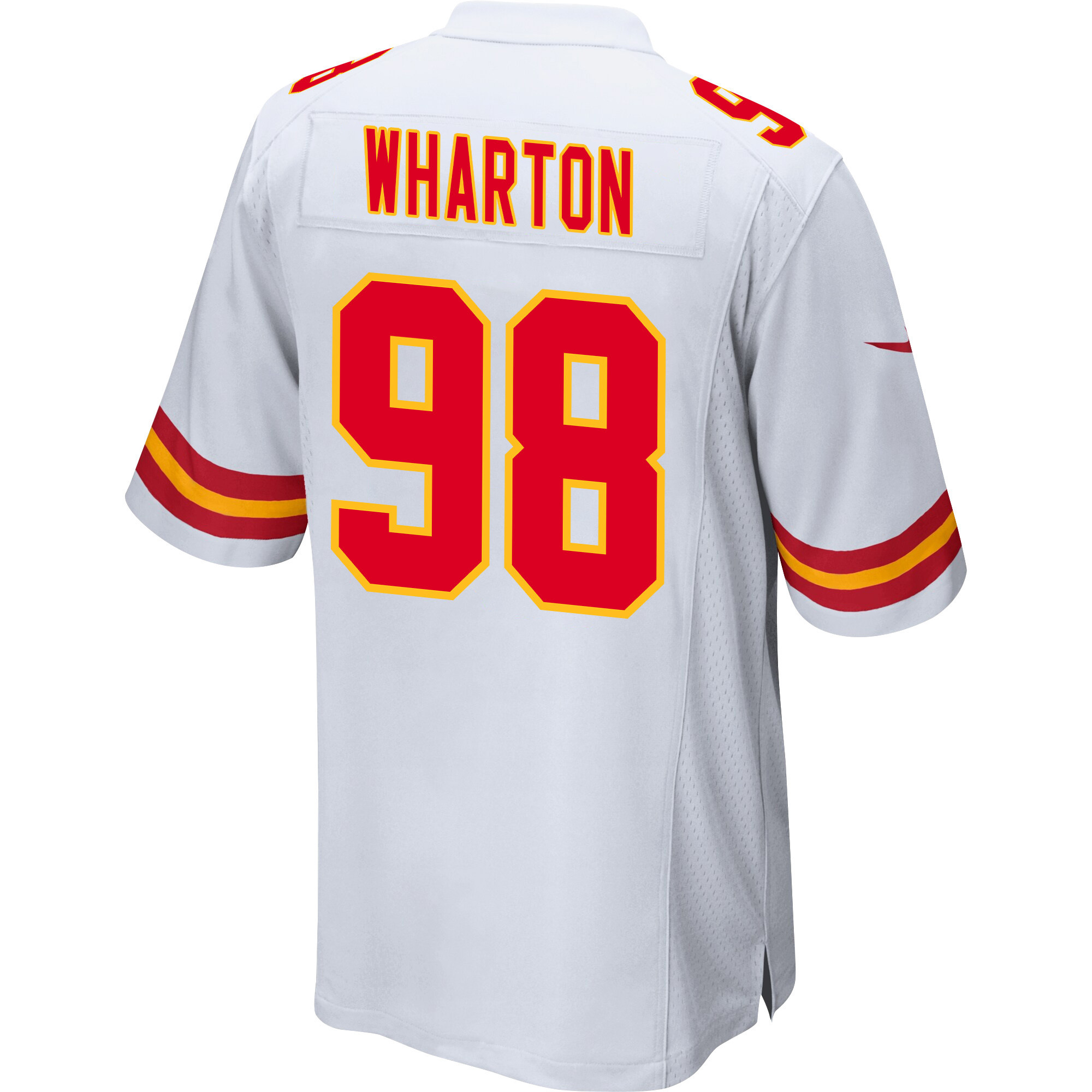 Tershawn Wharton 98 Kansas City Chiefs AFC Champions Patch Game Men Jersey - White JS2323 nicesnker - Image 3