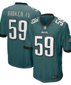 Thomas Booker IV 59 Philadelphia Eagles Game Men Jersey - Midnight Green JS6400 nicesnker
