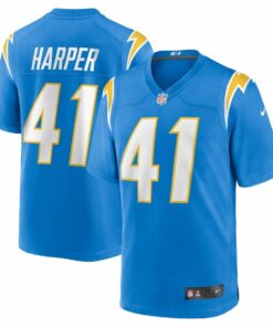Thomas Harper 41 Los Angeles Chargers Team Game Men Jersey - Powder Blue JS8288 nicesnker