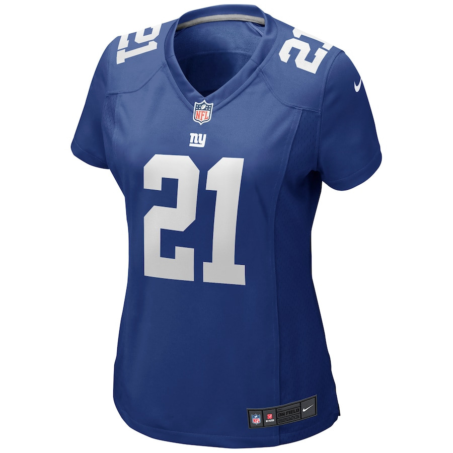 Tiki Barber 21 New York Giants Women Game Retired Jersey - Royal JS2050 nicesnker - Image 2