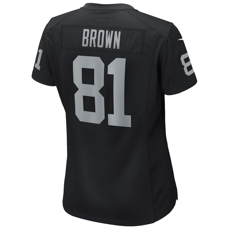 Tim Brown 81 Las Vegas Raiders Women Game Retired Jersey - Black JS4799 nicesnker - Image 3