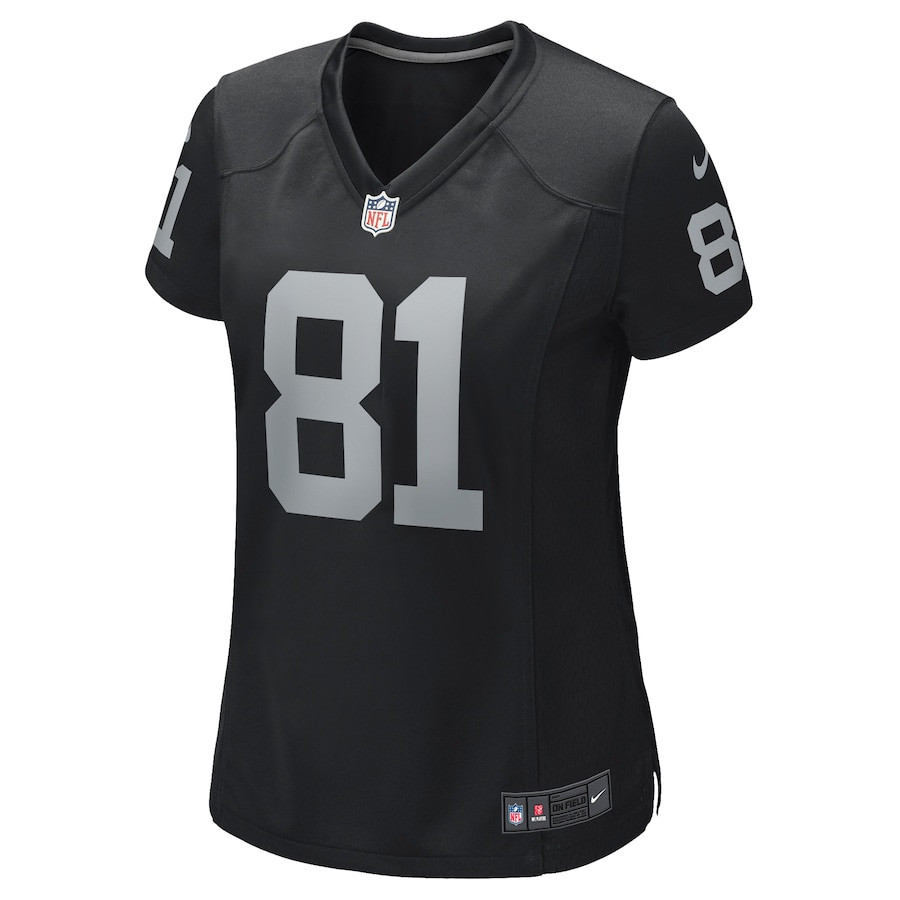 Tim Brown 81 Las Vegas Raiders Women Game Retired Jersey - Black JS4799 nicesnker - Image 2