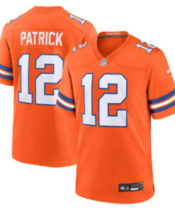 Tim Patrick 12 Denver Broncos Mile High Collection 1977 Throwback Player Game Men Jersey - Orange JS2909 nicesnker