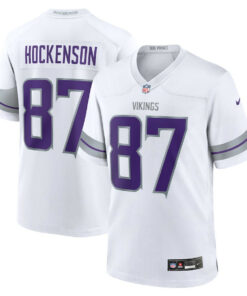 T.J. Hockenson 87 Minnesota Vikings Alternate Game Player Men Jersey - White JS1138 nicesnker