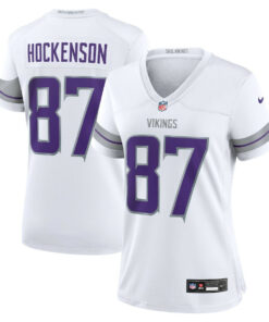 T.J. Hockenson 87 Minnesota Vikings Women's Alternate Game Player Jersey - White JS5887 nicesnker