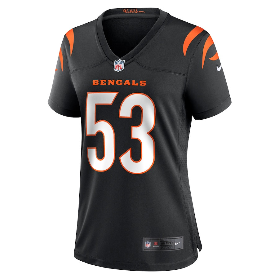 TJ Pesefea 53 Cincinnati Bengals Women's Team Game Jersey - Black JS1497 nicesnker - Image 2