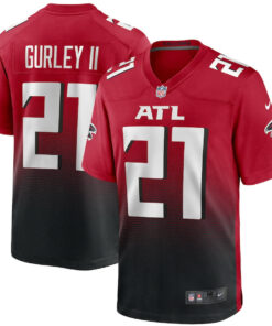 Todd Gurley II 21 Atlanta Falcons Men 2nd Alternate Game Jersey - Red JS1684 nicesnker