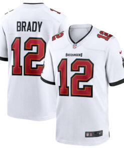 Tom Brady 12 Tampa Bay Buccaneers Men Game Jersey - White JS9828 nicesnker