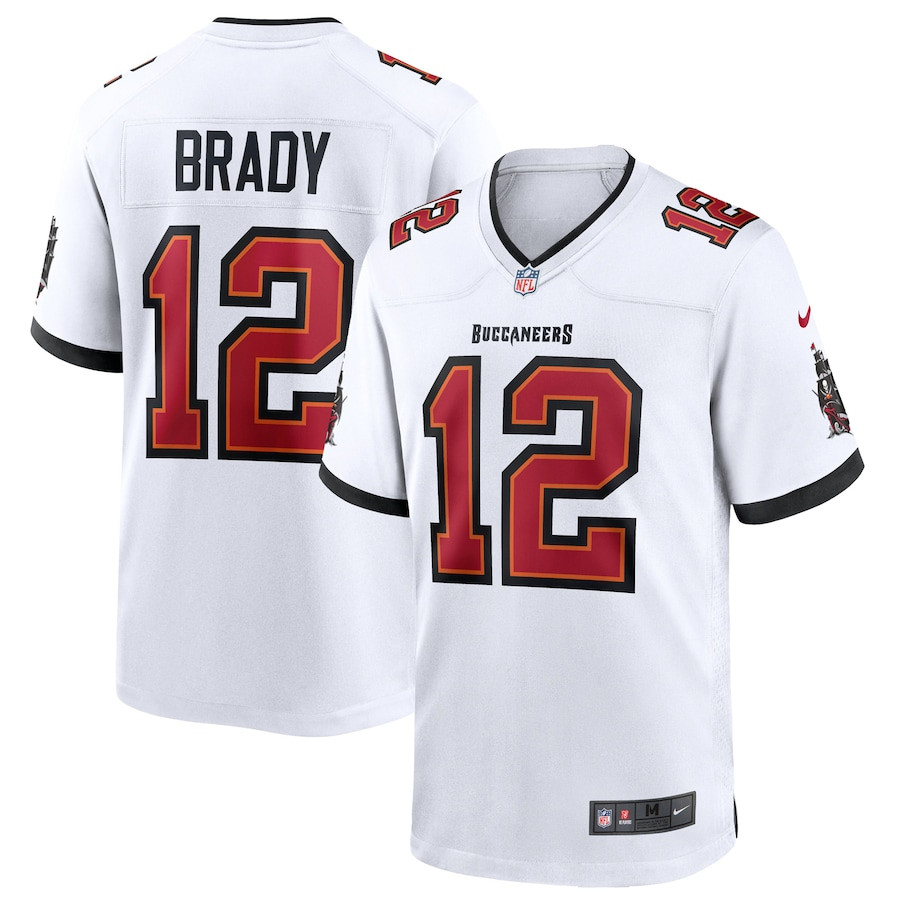 Tom Brady 12 Tampa Bay Buccaneers Men Game Jersey - White JS9828 nicesnker