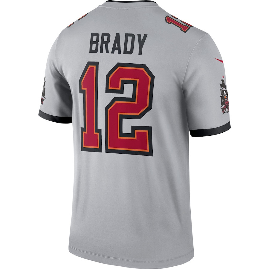 Tom Brady 12 Tampa Bay Buccaneers Men Inverted Legend Jersey - Gray JS9835 nicesnker - Image 3