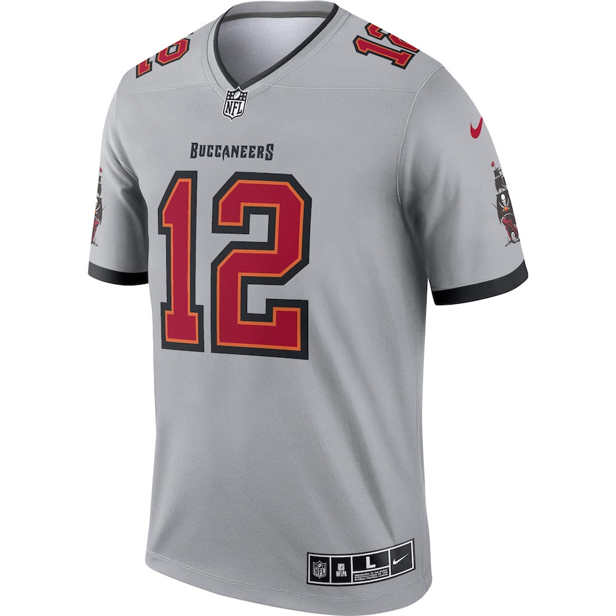 Tom Brady 12 Tampa Bay Buccaneers Men Inverted Legend Jersey - Gray JS9835 nicesnker - Image 2