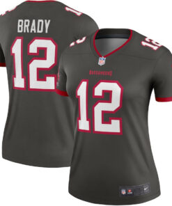 Tom Brady 12 Tampa Bay Buccaneers Women Alternate Legend Jersey - Pewter JS1898 nicesnker