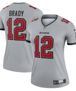 Tom Brady 12 Tampa Bay Buccaneers Women Inverted Legend Jersey - Gray JS7934 nicesnker