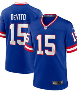 Tommy DeVito 15 New York Giants Alternate Game Men Jersey - Royal JS9507 nicesnker