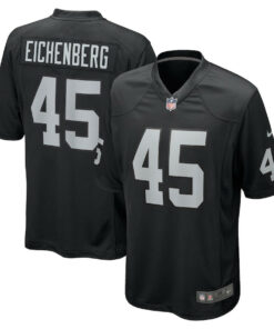 Tommy Eichenberg 45 Las Vegas Raiders Team Game Men Jersey - Black JS7262 nicesnker