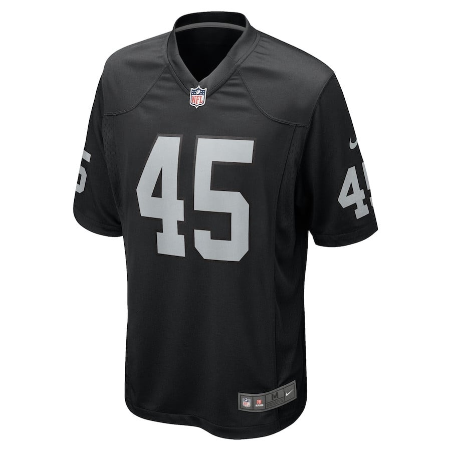 Tommy Eichenberg 45 Las Vegas Raiders Team Game Men Jersey - Black JS7262 nicesnker - Image 2