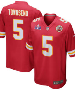 Tommy Townsend 5 Kansas City Chiefs Super Bowl LVIII Patch Game Men Jersey - Red JS6161 nicesnker