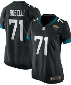 Tony Boselli 71 Jacksonville Jaguars Women Game Retired Jersey - Black JS5807 nicesnker
