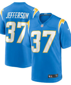 Tony Jefferson 37 Los Angeles Chargers Team Game Men Jersey - Powder Blue JS6775 nicesnker
