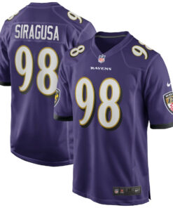 Tony Siragusa 98 Baltimore Ravens Game Retired Player Men Jersey - Purple JS6826 nicesnker
