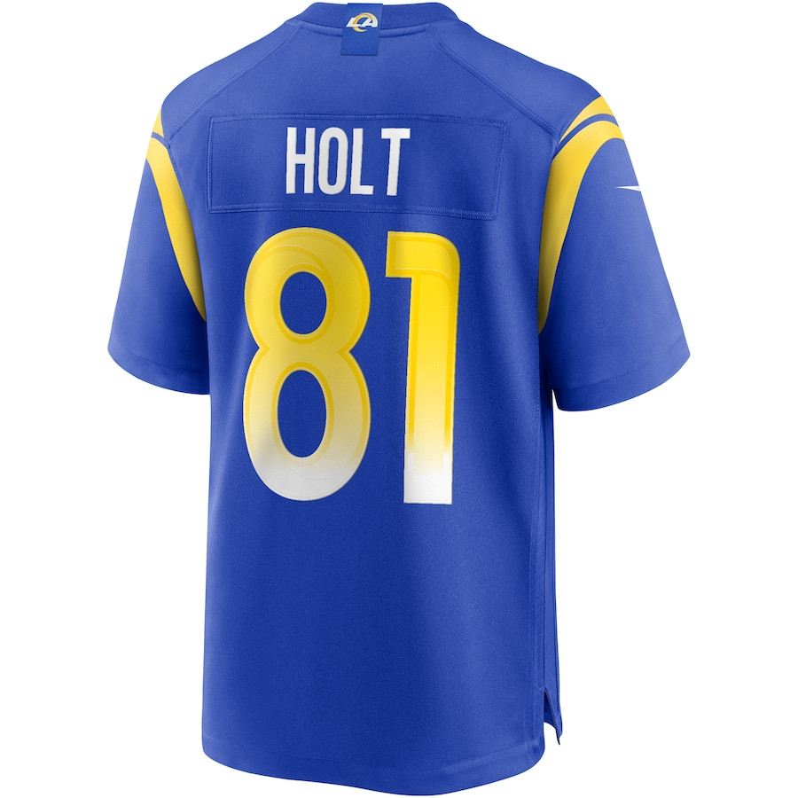 Torry Holt 81 Los Angeles Rams Men Game Retired Jersey - Royal JS6156 nicesnker - Image 3