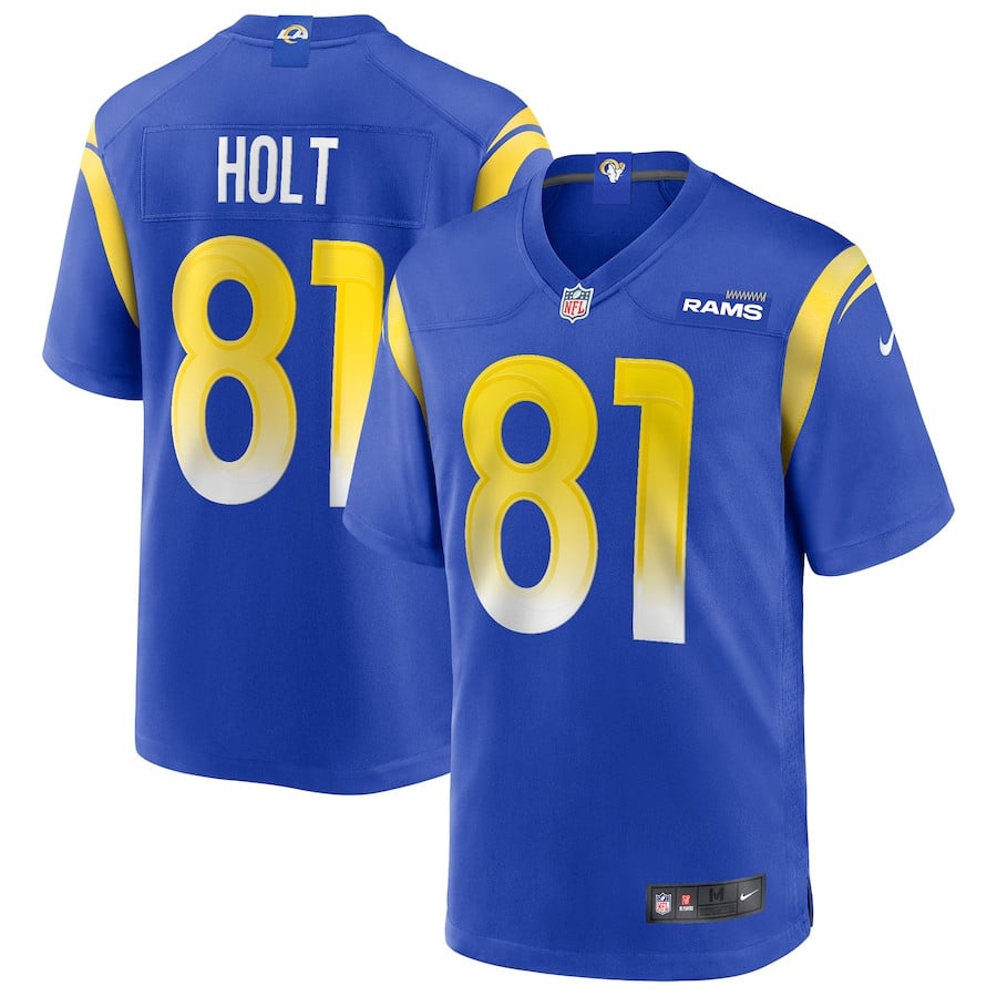 Torry Holt 81 Los Angeles Rams Men Game Retired Jersey - Royal JS6156 nicesnker