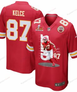 Travis Kelce 87 Kansas City Chiefs Big Yeti Game Men Jersey - Red JS9113 nicesnker