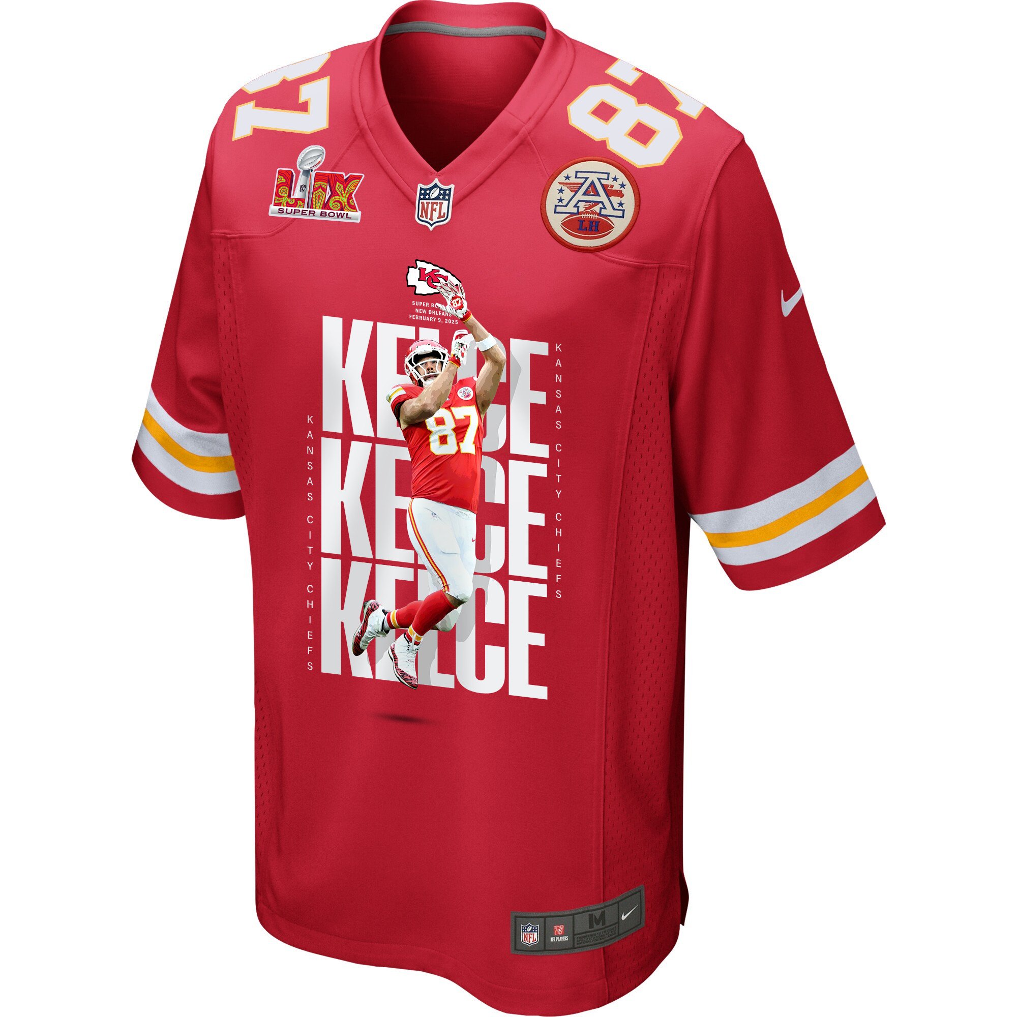 Travis Kelce 87 Kansas City Chiefs Oh Say Can You Kelce Game Men Jersey - Red JS3359 nicesnker - Image 2